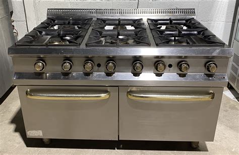 second hand 6 burner commercial gas stove
